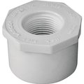 Lasco 438249BC Reducing Bushing, 2 x 1 in, Spigot x FNPT, PVC, White, SCH 40 Schedule 438249-BC